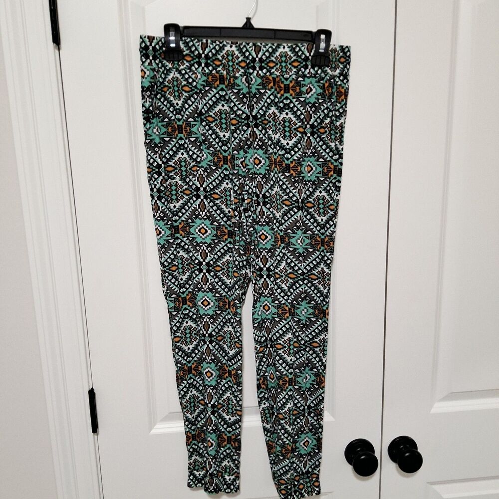 Kiss and Cry Brand Aztec Geometric Pattern Joggers Size Medium